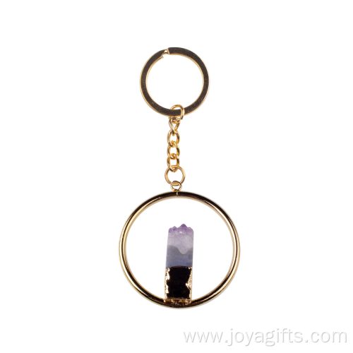 Gold Plated Amethyst Pendant Necklace Charm Pendulum